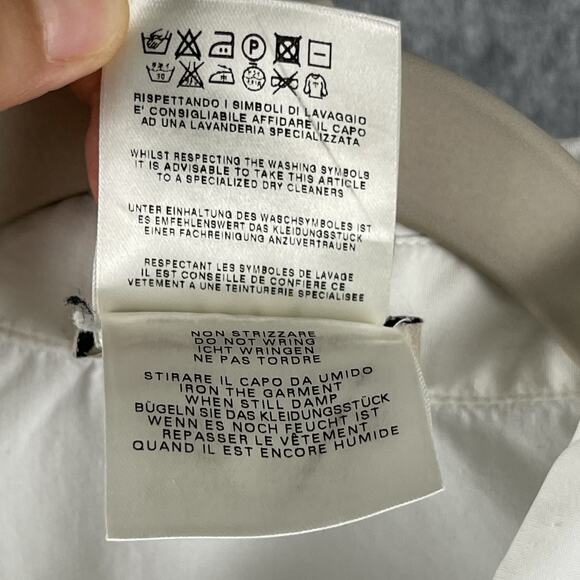 Fuzzi Jean Paul Gaultier Tunic Top Womens 46 White Popover Quiet Luxury Minimal - Picture 7 of 10